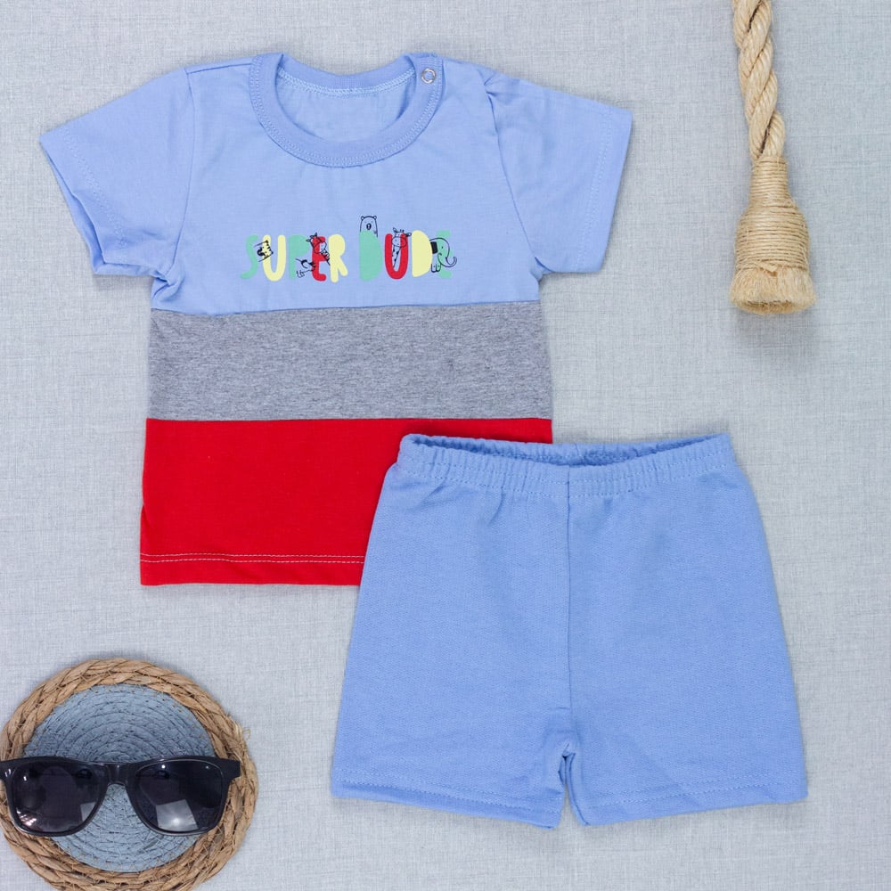 Conjunto Bebê Menino Verão Feliz Camiseta...