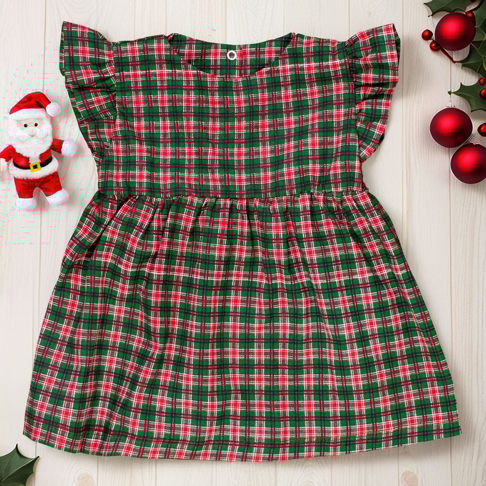 Vestido Xadrez Natal Para Bebê - Verde E ...