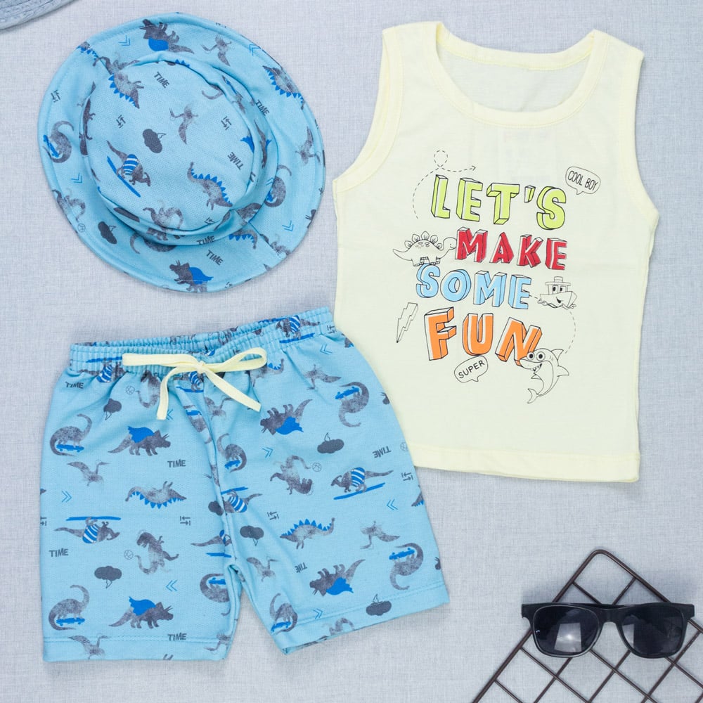 Kit Infantil Regata Bermuda Chapéu Divers...