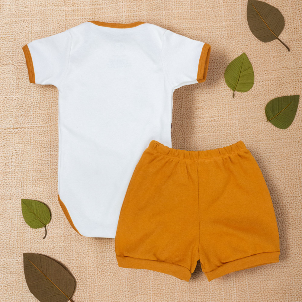 Conjunto Curto Bebê Estampa Leãozinho Saf... Conjunto Curto Bebê Estampa Leãozinho Saf...