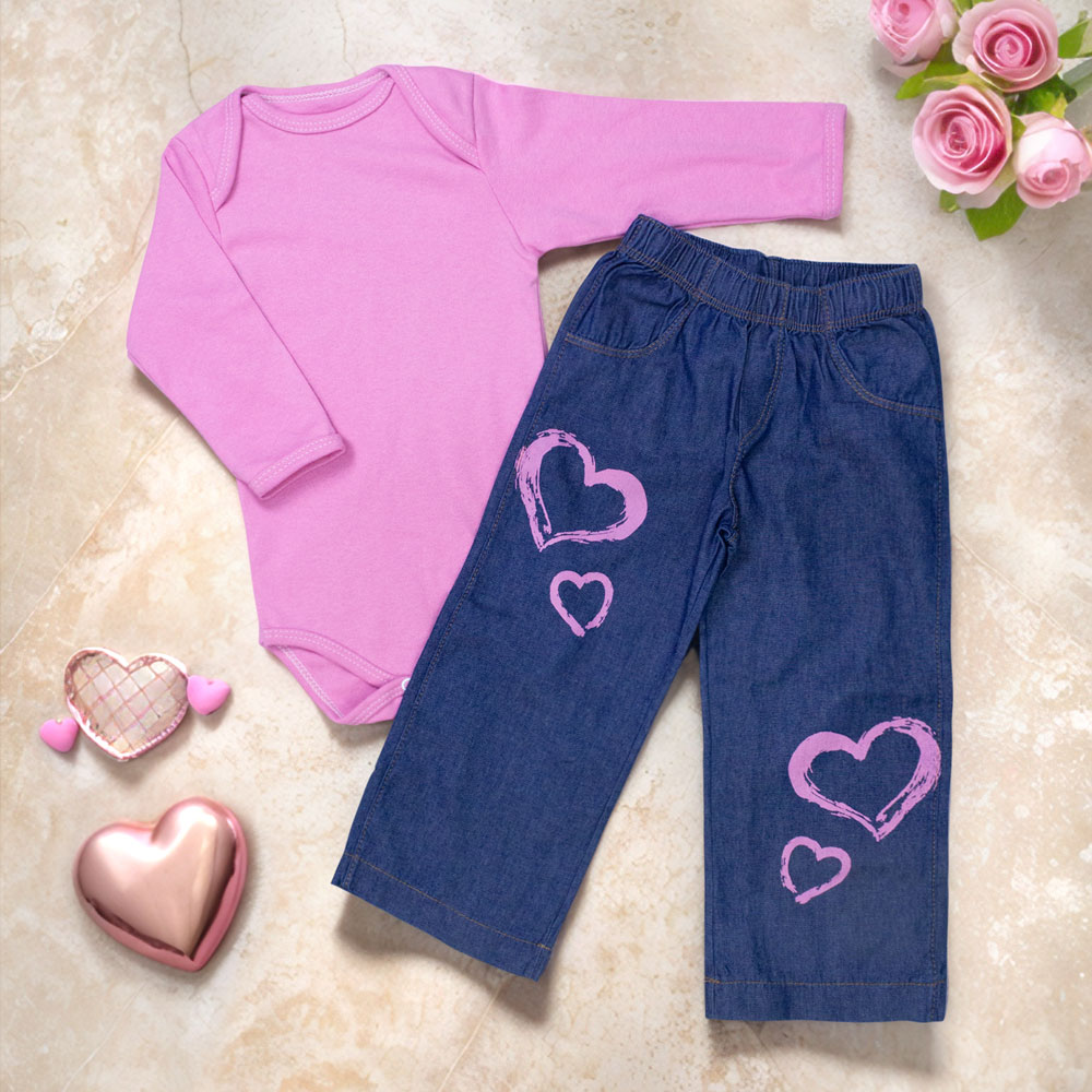 Look Fashion Bebê - Conjunto Calça Wide E...