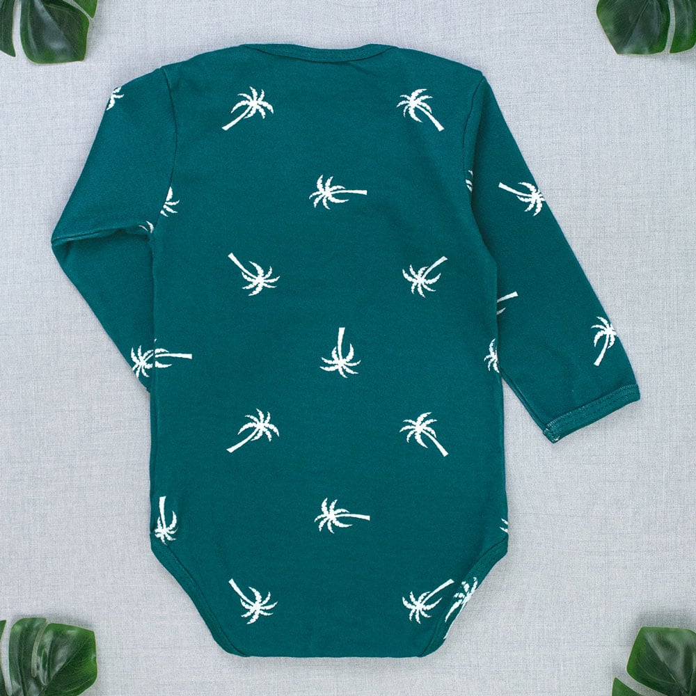 Body Bebê Estampado Coqueiros - Ideal Par...