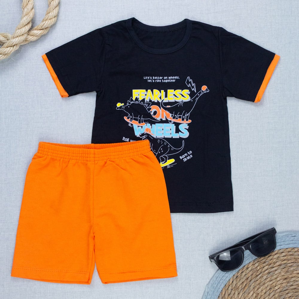 Conjunto Camiseta Estampada E Bermuda Inf...