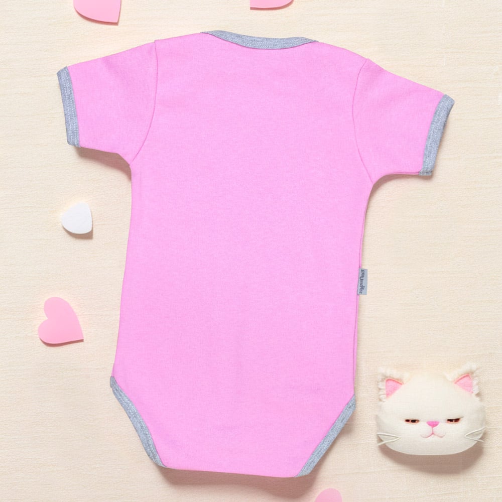 Body Bebê Rosa Gatinha Para Meninas De 0 ...