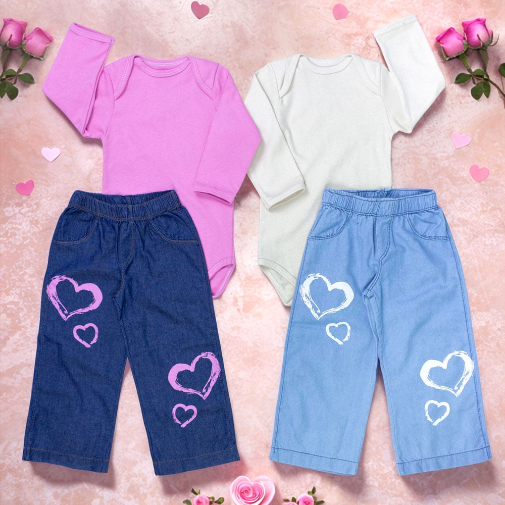 Look Fashion Bebê - Conjunto Calça Wide E...