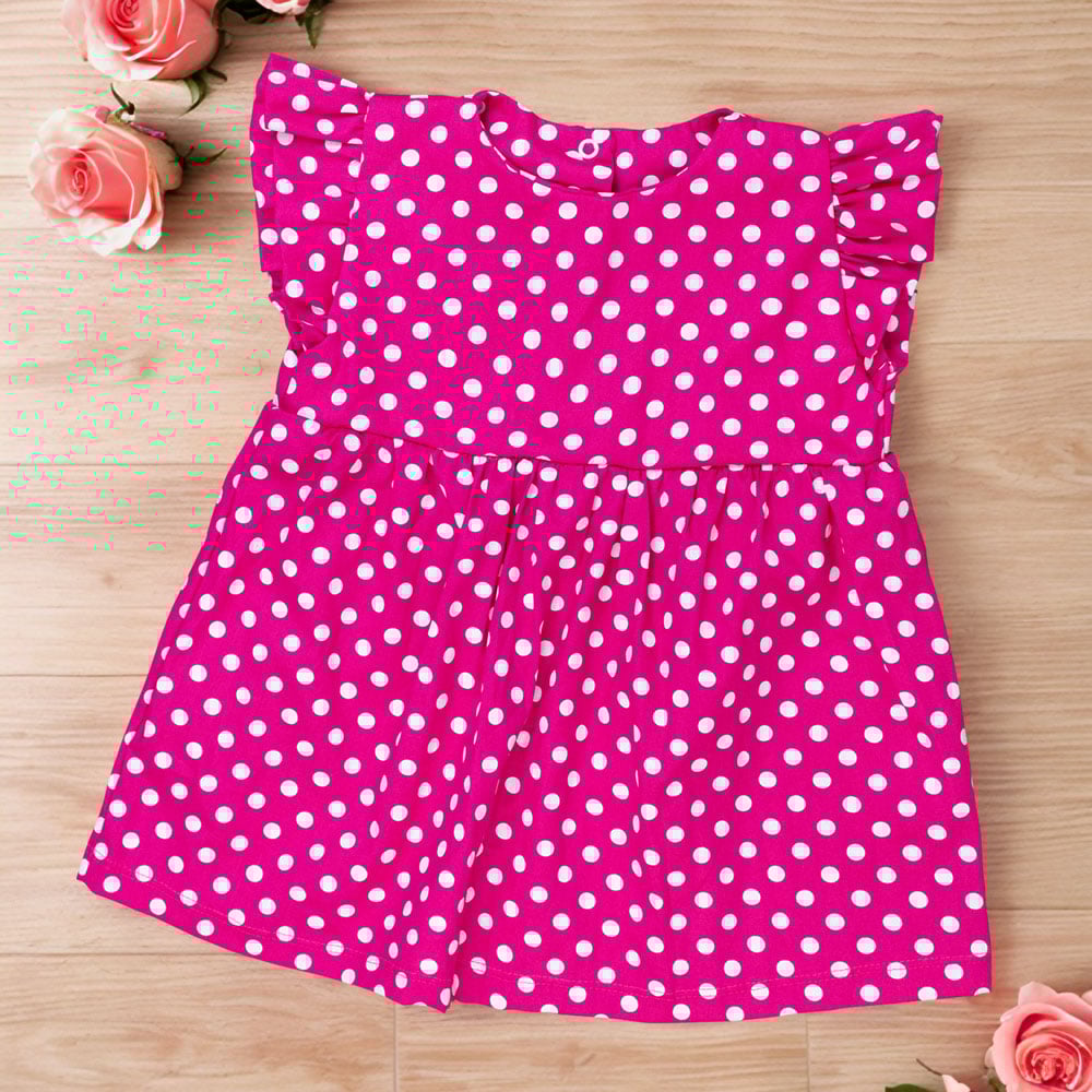 Vestido Para Bebês Meninas Tricoline Poá ...