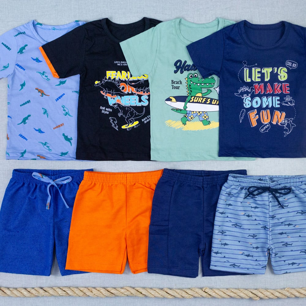 Conjunto Camiseta Estampada E Bermuda Inf...
