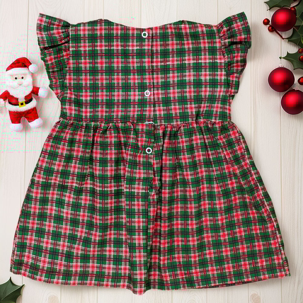 Vestido Xadrez Natal Para Bebê - Verde E ...