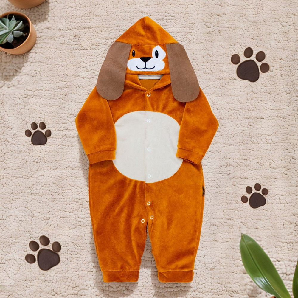 Conjunto De Macacão Cãozinho Caramelo Com...