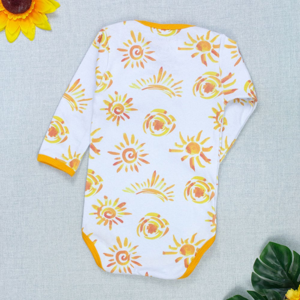 Body Estampado Sol Em Aquarela - Toque Su...