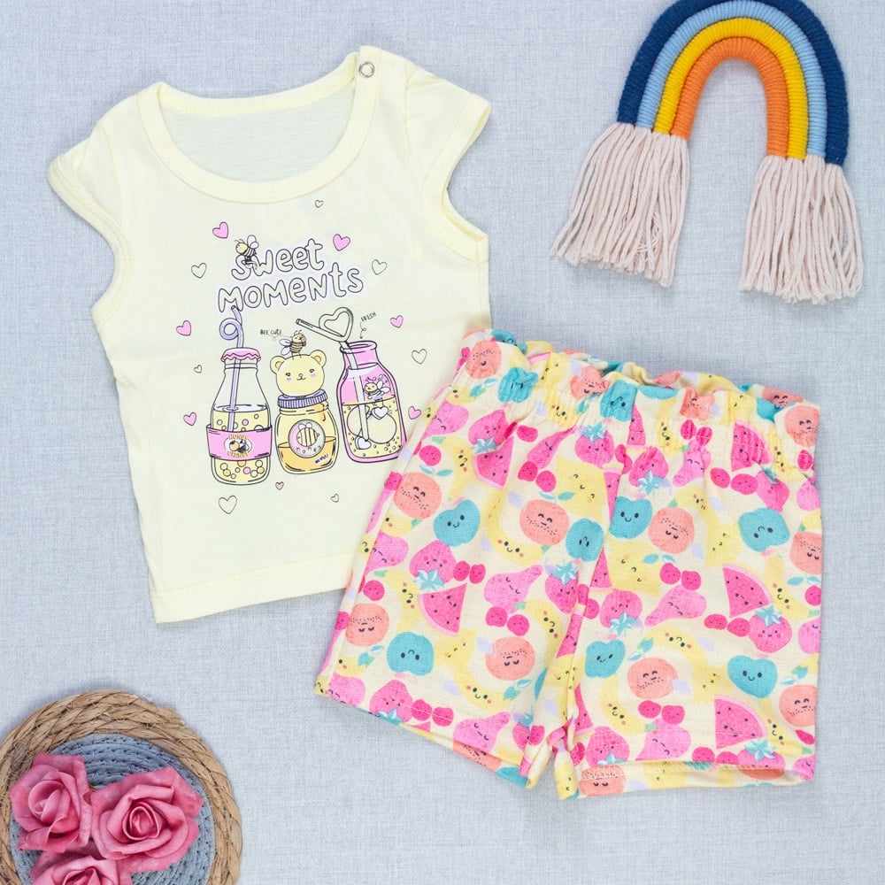 Kit Verão Menina Blusinha Cavada Estampad...